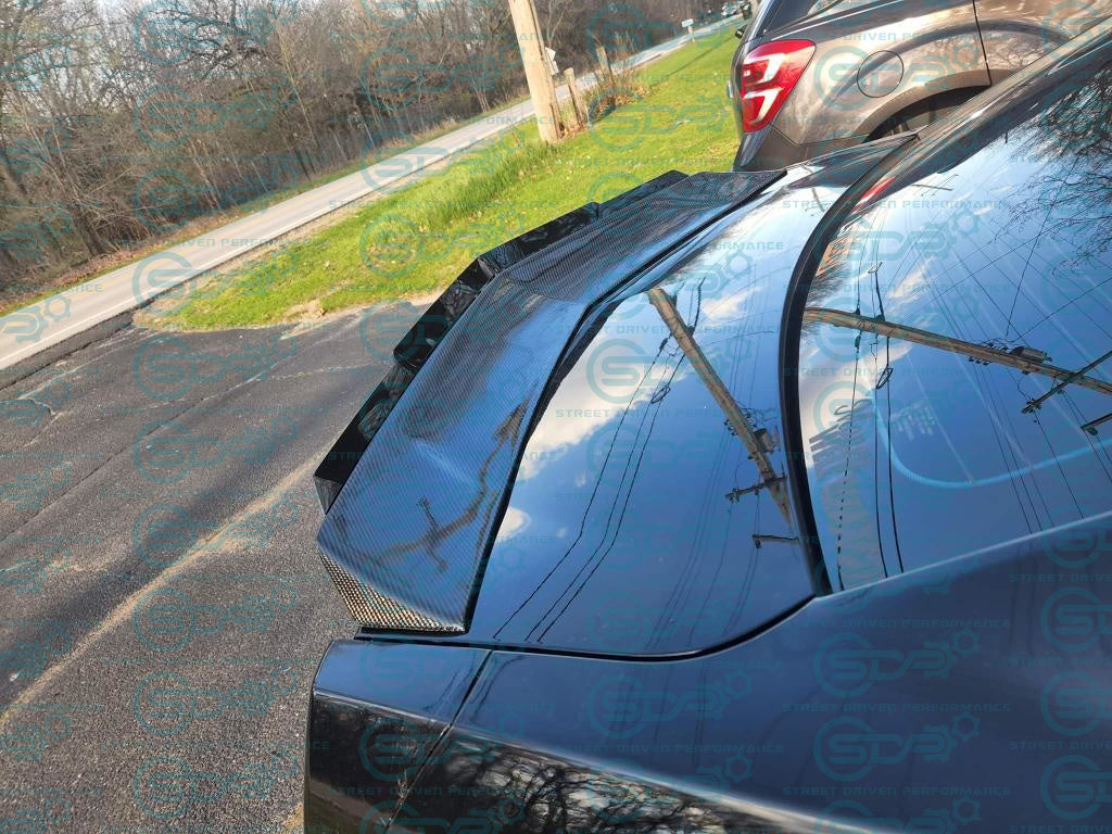 2009-2015 Cadillac CTS-V V2 | Sedan Carbon Fiber Rear Trunk Lid Wickerbill Spoiler / Wing